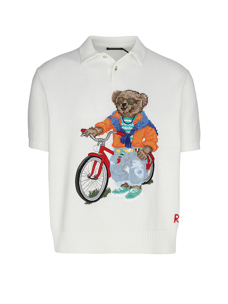Polo Ralph Lauren Polo Shirt White Blue Multi M Men 3